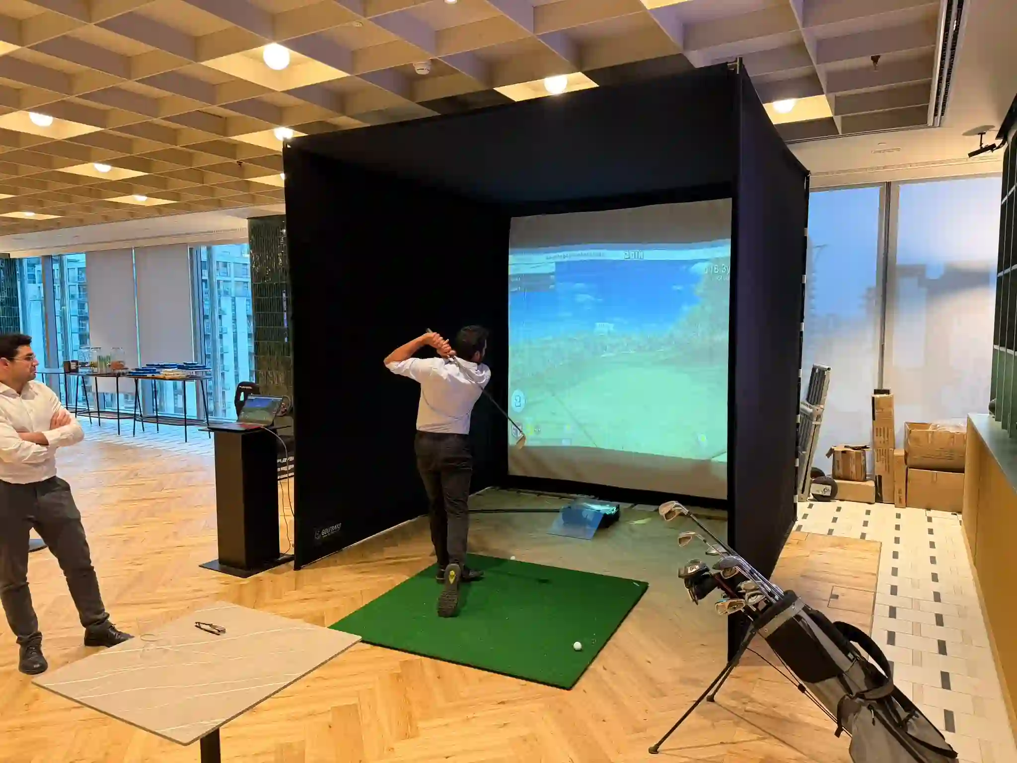 golf simulator hire company party london
