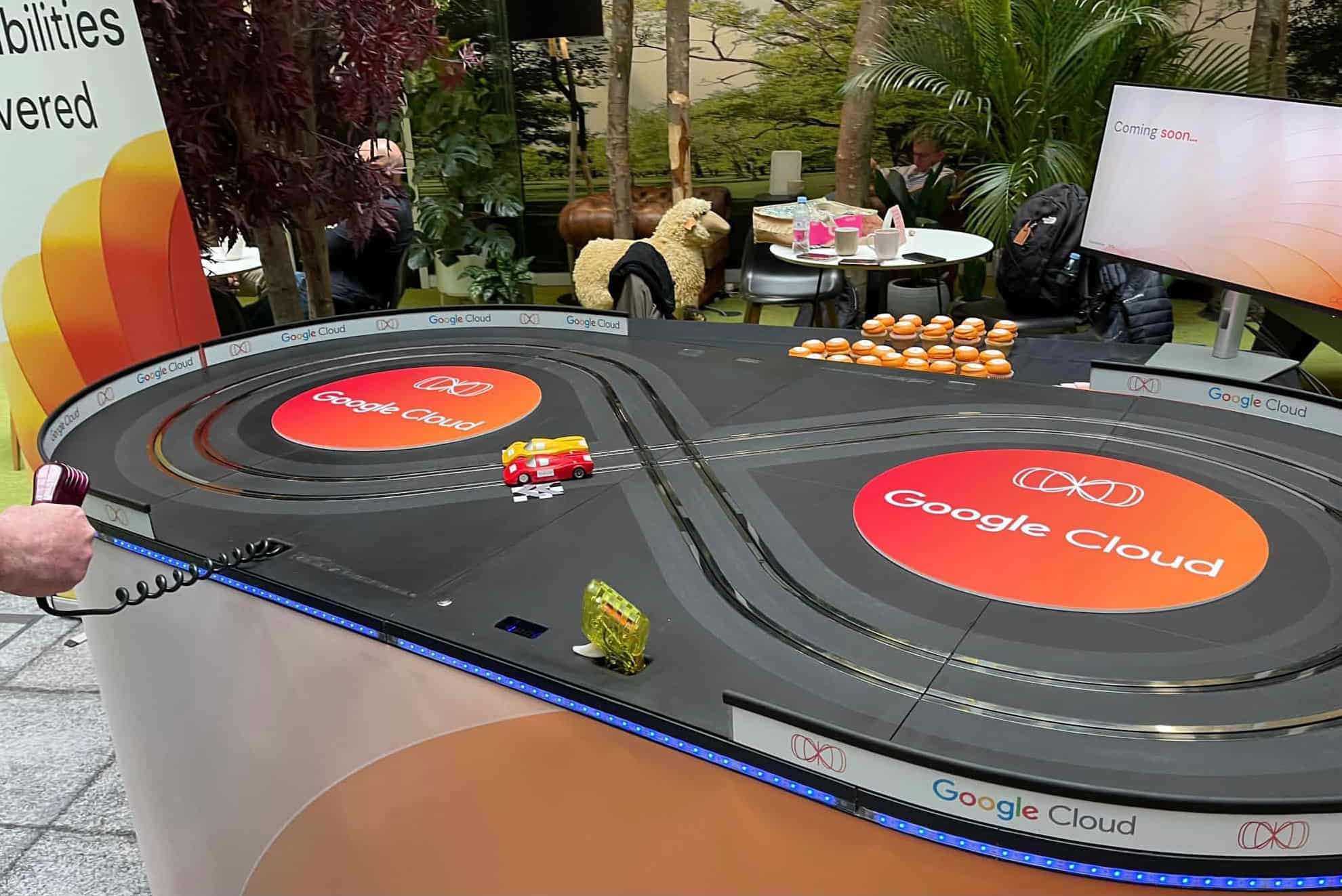 Some branded conference entertainment for a google cloud promotional event.